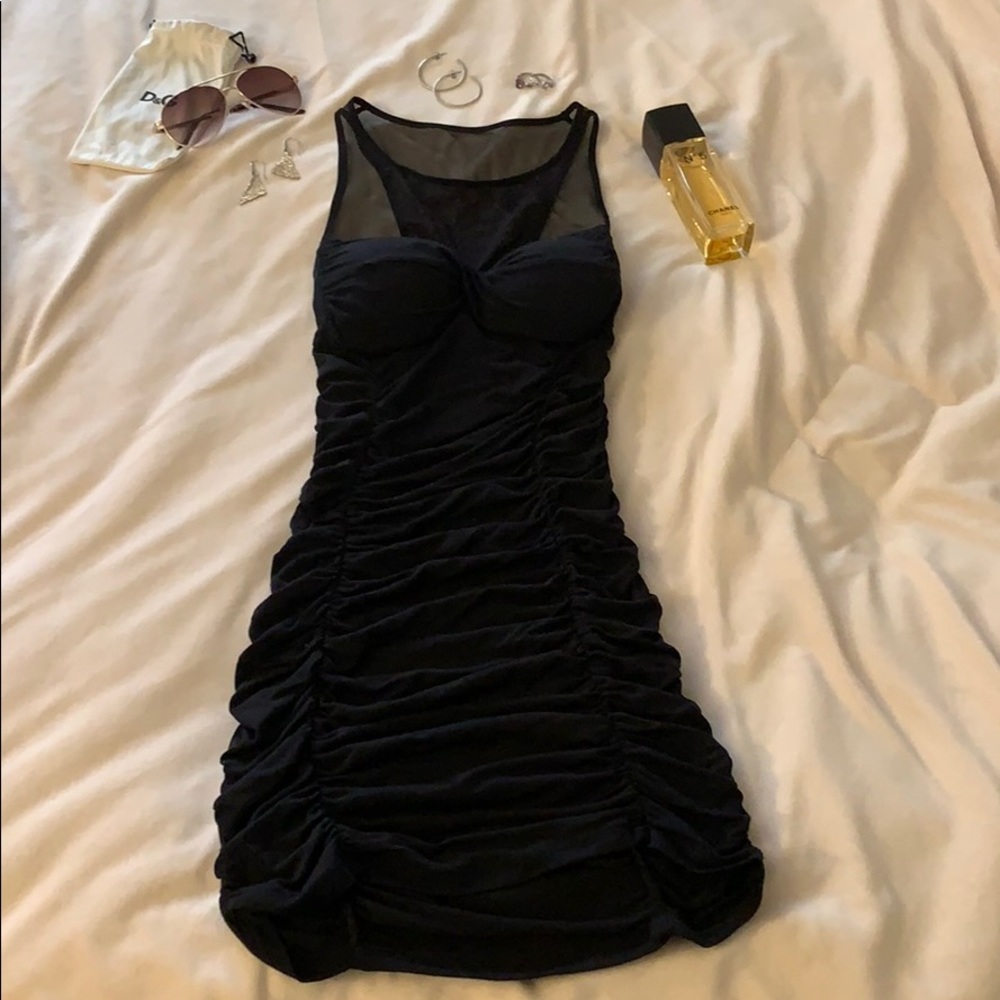Bebe black stretch cocktail dress